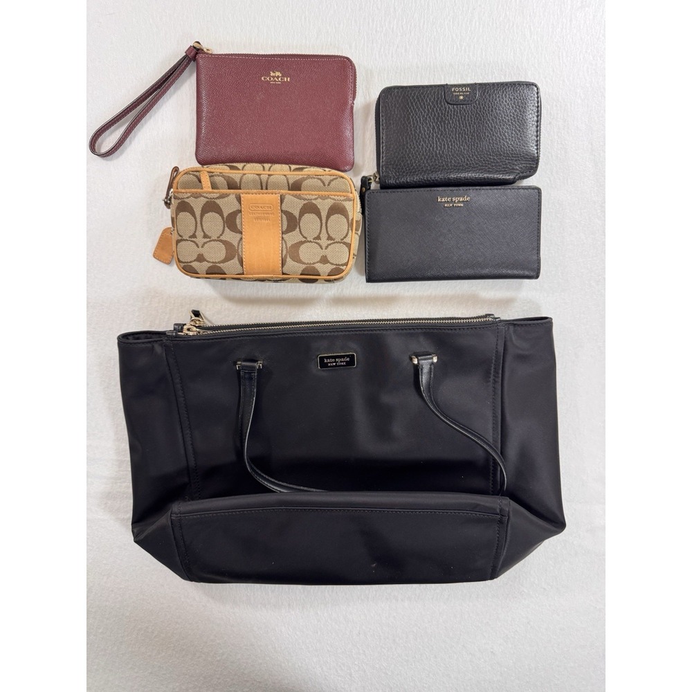 Vintage Coach Fossil Kate Spade Womens Purse Clutch Wallet Lot of 5
